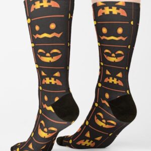 Halloween Jack O'Lantern Faces Fashion Socks